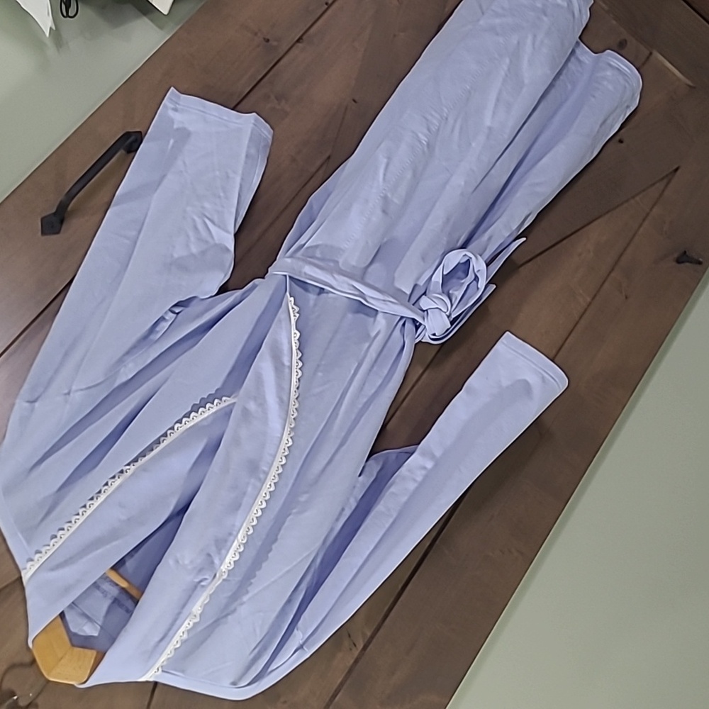 Amanda Stewart Intimates Women's Light Blue Wrap Robe 2X